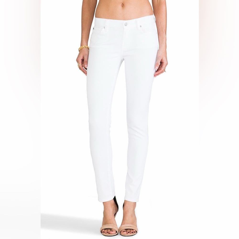 7 For All Mankind White Jeans
